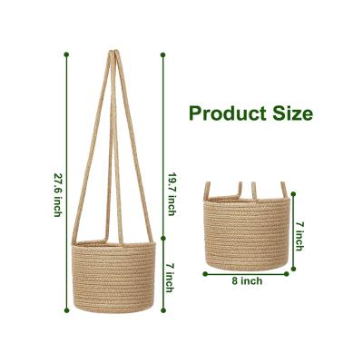 China Eco-friendly Factory Manufacture Eco-friendly Hanging Basket Woven For Factories for sale