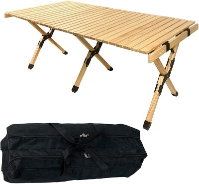 China Rustic Camping Folding Table , Portable Roll Up Garden Table Picnic Table for sale