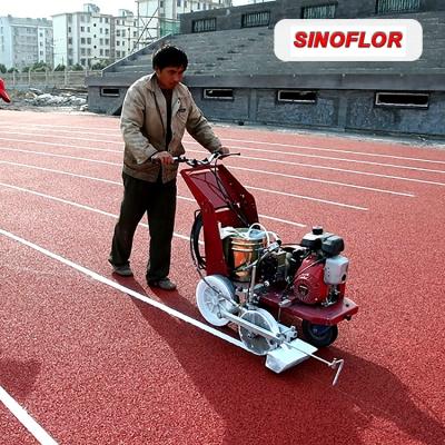 China Self-propelled road white line marking machine for running track, racing track, white line sports track machine for sale