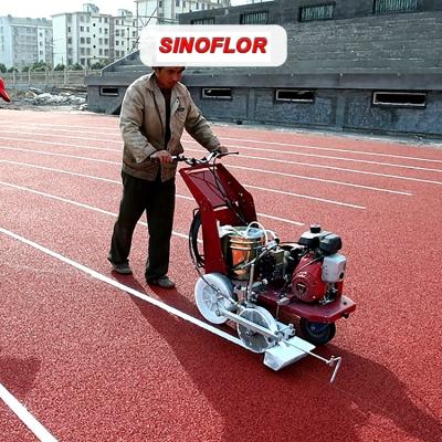 China Power 2.2KW White Line Marking Machine For Race Running Track , White Line Plastic Sport Track Machine for sale