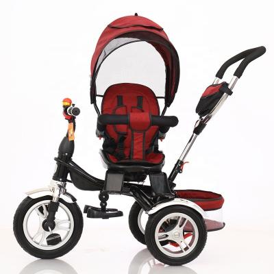 China Plastic Red Color For Boys And Girls Customized Baby Walker With Rain Sunlight Cover Baby Tricycles for sale