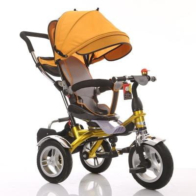 China Yellow Color Plastic Baby Tricycle Popular Selling For Boys And Girls for sale