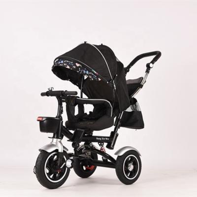 China 2021 New Beef Cloth Low Carbon Steel Baby Stroller With Leather Handle For Baby for sale