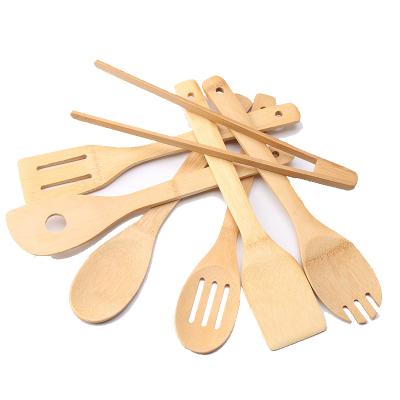 China Sustainable Cookware Spatula Bamboo Fork Spoon Heat Resistant Kitchen Utensils China for sale