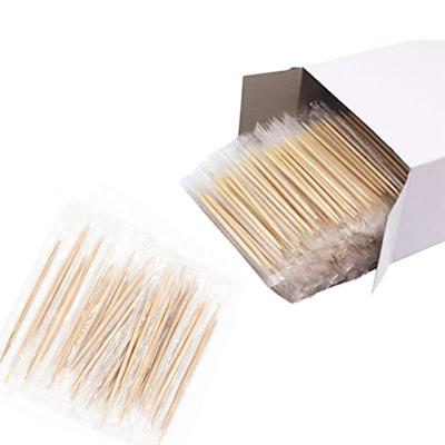 China Disposable 1.8mm Bamboo Toothpicks Individual Cello Wrap Individually Wrapped Toothpicks Bamboo for sale