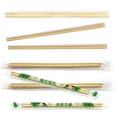 China Twins Disposable Customized Round Chopsticks Individually Wrap Paper With Tensoge Bamboo Chopsticks for sale