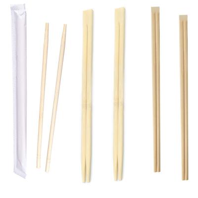 China Individually Wrap Disposable Paper With Tensoge Round Bamboo Chopsticks Disposable Chopsticks Twins Custom for sale