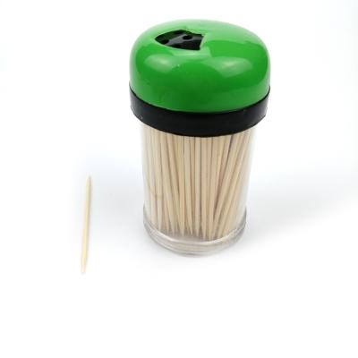 China Disposable Disposable Toothpick Holder Barrel Bamboo Toothpicks In Stock for sale