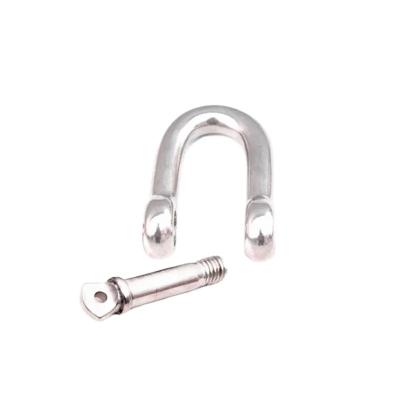 China HLM heavy industry 316 stainless steel 316 d shackle custom m3 d shackle logo d 304 for sale