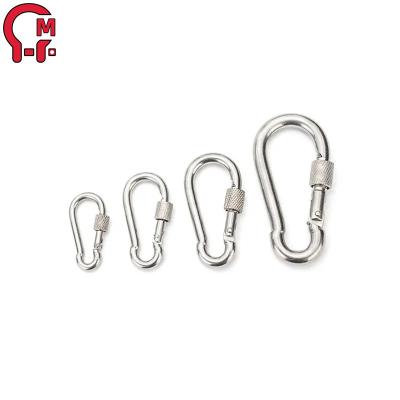 China Free Sample Heavy Industry HLM Metal Spring Snap Hook ISO Certification Diving Hook 25mm Stainless Steel for sale