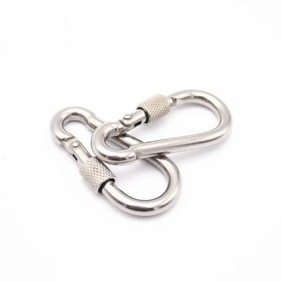 China Hot Selling Heavy Industry HLM Small Spring Snap Hooks Climbing Carabiner Hook Hooks for sale