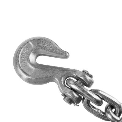 China Heavy duty heavy industry HLM transport g70 galvanized car towing chains hooks for sale