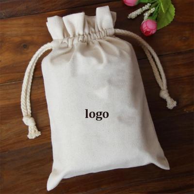 China Muslin Cotton Pouch Gift Drawstring Shoe Dust Bag Canvas Organic White Drawstring Bags for sale