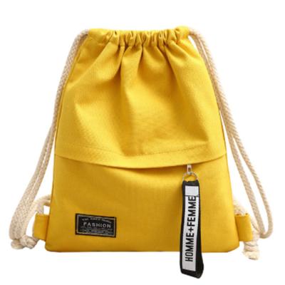 China Wholesale Promotional Canvas Drawstring Backpack Drawsting Logo Organic Cotton Drawstring Backpack for sale