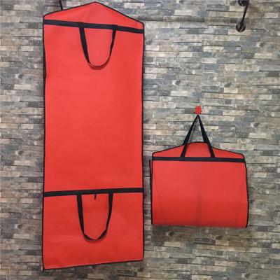 China Custom non-woven garment cover suit cover wedding dress printing logo long storage suit bag for sale