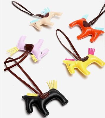 China New Design Cute Decoration Horse Shape Leather Key Chain Purse Accessory Charm for sale