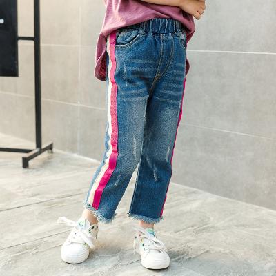 China Breathable Kids Girl 4-13 Years Bottoms Clothes Denim Dressing Pants Kids Girls Jeans Pants for sale