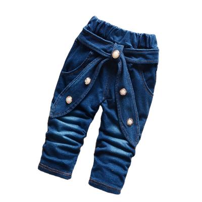 China Sustainable Infant Girl Panty Clothes Pants Kids Babies Denim Clothing Pants Jeans for sale