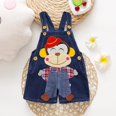 China 1-3T Pants Overalls Kids Polyester / Cotton Back Denim Shorts Baby Clothes Boys Girls Overalls Clothing for sale