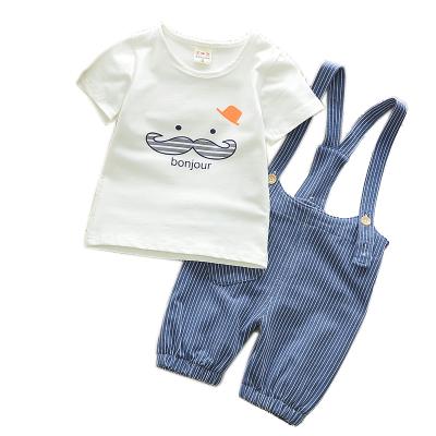 China Casual Fashion Cotton Kids Summer 1-4 Years Clothes Sets Kids Overalls Suits Baby Boy Outfits for sale