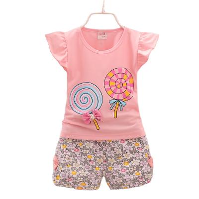 China Kid Clothing Fashion Summer Breathable 1-4 Years Suits Kids Baby Clothes Girls Outfits Sets for sale