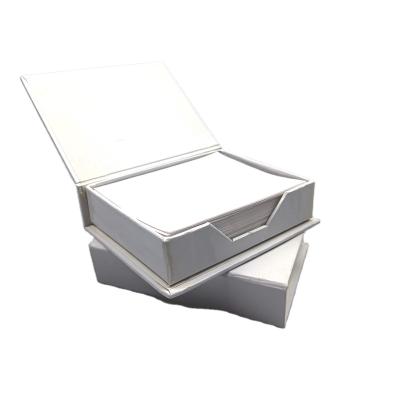 China Non-sticky loose-leaf note holder with white hard cover and 200 pcs notepad shopping note sheets for sale