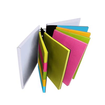 China China Manufacture Cheap Colored Self Adhesive Page Self Adhesive Hard Cover Spiral Notebook with Sticky Note for sale