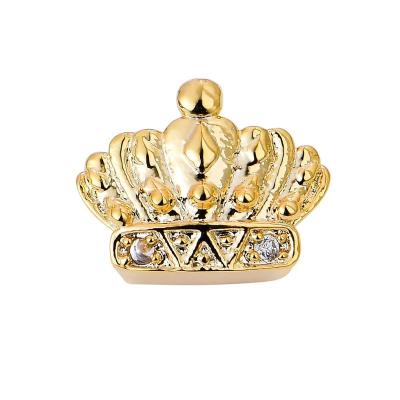 China 2020 Hiphop big gold teeth grillz crown simple gold teeth grillz fashion jewelry for sale