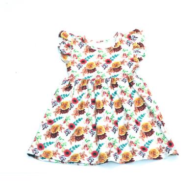 China Custom chic infant floral print arrival prairie ew kids girls ASAP RTS babies spring summer outfits kids clothing for sale