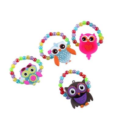 China Cute Cartoon Halloween Kids Bracelet Soft PVC Bead Bangle for sale