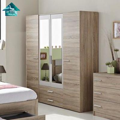 China Warm Single Foldable Double Mirror Full Mirror Door Modern Wardrobe for sale