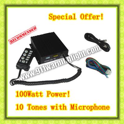 China CJB-100Z Car Siren, 100W, 2 light switches, 10 tones, volume adjustable for sale