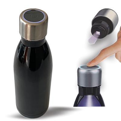 China Sustainable Portable 500ml Stainless Steel BPA Free Vacuum Sport Sterilizer UV-C Water Bottle for sale