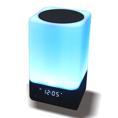 China Digita dolby 2022 3 in one RGB led night light wireless BT speaker with led clock for sale