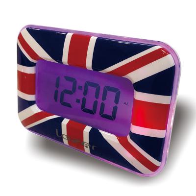 China RGB Class 2022 Led Lighting Sensor Controlled Large LCD Display Alarm Clock for sale