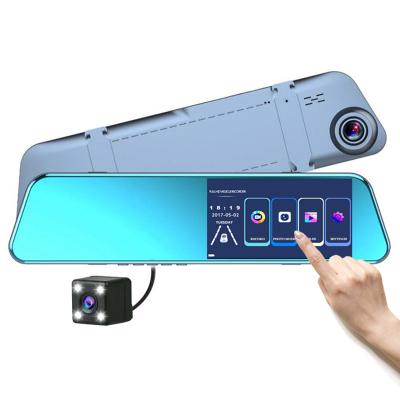 China New Black G-sensor Boxcar Dash Cam Front And Rear 5 Inch Touch Screen Dashcam 1080p Car Dvr Dash Cam Dash Camera Dual for sale