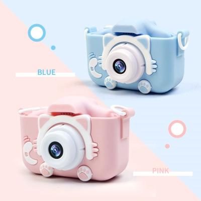 China 2021 Kids Camera Gift Cute Cat Lens Cameras Toys Cute Cat Lens Cameras Education Birthday Gift Dual Mini Digital Kids Camera for sale