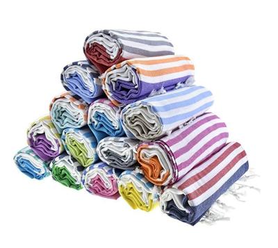 China 100x180 Peshtemal Fouta Handloomed QUICK DRY Turkish Beach Towel for sale