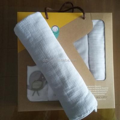 China 100% cotton muslin plain weave fabric, muslin diaper made in china for sale