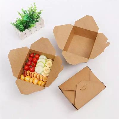 China Hot Selling Recyclable Wholesale Food Packaging Takeout Container Disposable Wrapping Paper Box for sale