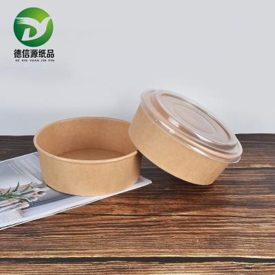 China High Quality Greaseproof Free Coating Disposable Eco-friendly Soup Bowl Wrapping Paper Bowl Soup Paper Cup With Lid for sale