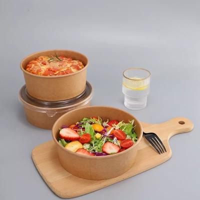 China Factory Direct Sales Eco-friendly Greaseproof Paper Bowl Salad Container Wrapping Paper Bowl for sale