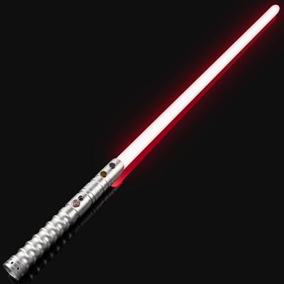 China Sandblaster Fonts RGB Light Sabers Metal Sound Handle Saber Sword/Saber Eco-Smooth Swing 4 Light Rigging/Lightning-on-Clash For Adults Christmas Cosplay for sale