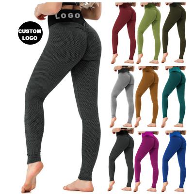 China ACTIVE Custom Logo One Piece STRETCH High Waist Boost Slimming Black Squat Butt Women Yoga Leggings! crack! for sale