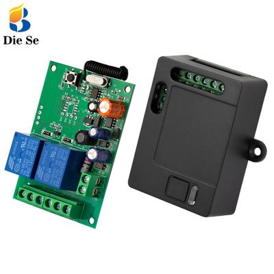 China Universal Garage Door 433Mhz RF 433Mhz Relay AC 220V 110V 120V 2CH Relay Remote Control Receiver Module 433 MHz Led Light Transmitter for sale