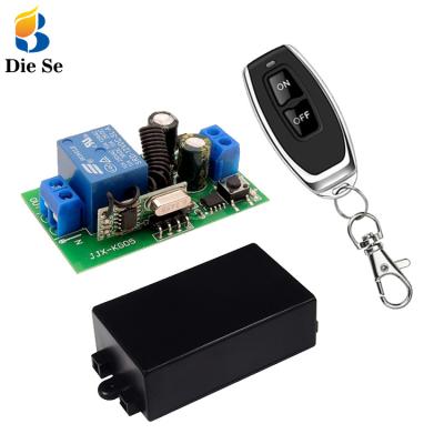 China LED Signal Light AC 220V 1CH RF Relay Receiver and ON Transmitter 433MHz Wireless Remote Control Switch for Light/Lamp for sale