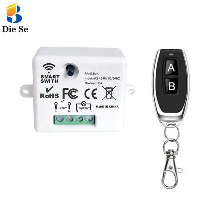 China Universal Wireless Garage Door Switch 433Mhz AC 110V 220V RF Relay Receiver Module Remote Control RF Transmitter Led Light for sale