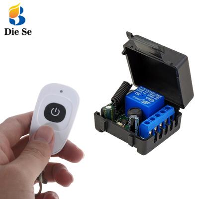 China 433mhz receiver electric transmitter relay remoto DC12V 24V 1CH 10A wireless remote control OEM ODM lock switch for sale