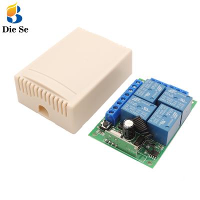 China Curtain\Electric Water Pump\Wireless Relay Remote Control Switch Fan Channel DC12V\4CH Lamp Universal 433MHz Control Outdoor Garage Controller for sale