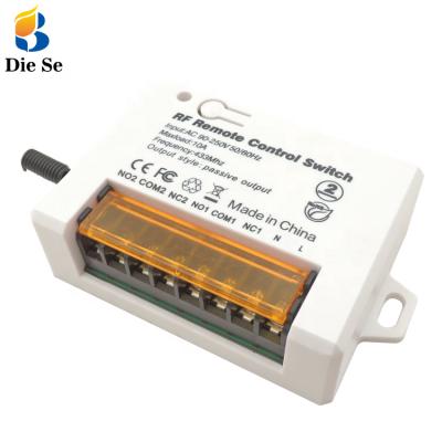 China Universal Garage Remote Control Door Receiver Relay AC 220V 10A LED Signal Light 4CH Relay Remote Control Switch 433Mhz for sale